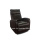 Black Leather Single Manual Recliner Sofa